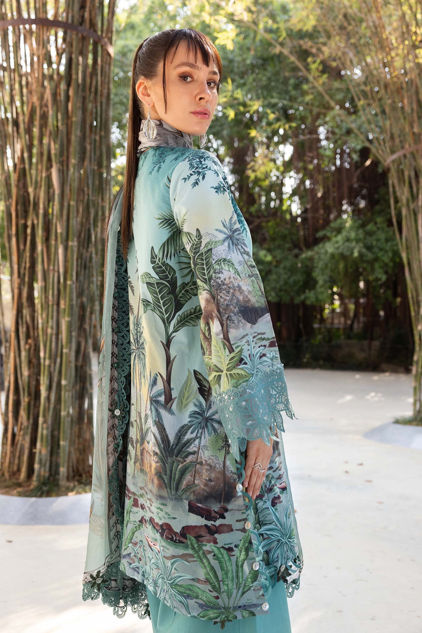 3 Piece Unstitched Embroidered Lawn Suit