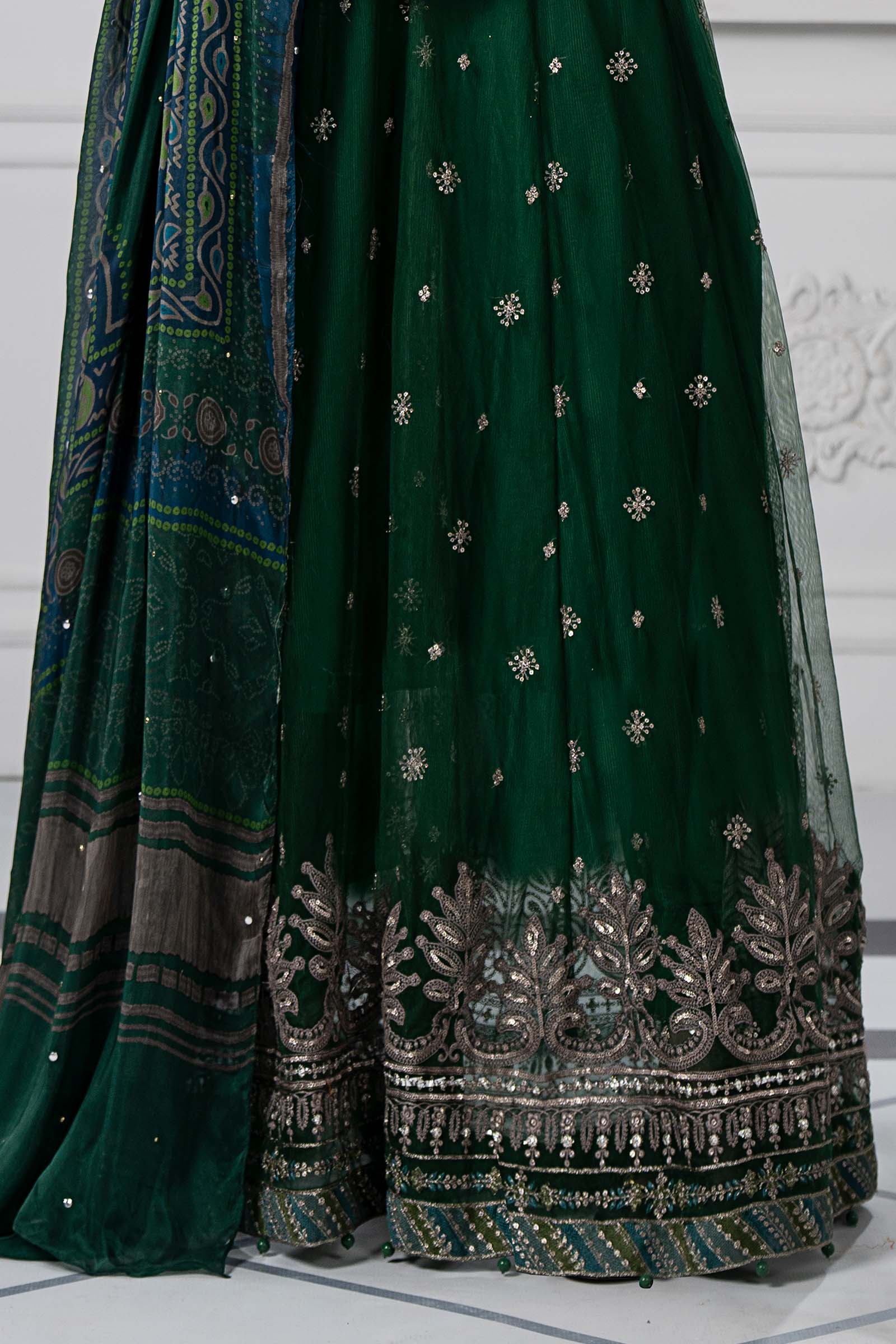 3 Piece Embroidered Net Suit | DS-2507-A