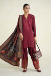 3 Piece Printed Linen Suit | MPS-2407-B