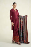 3 Piece Printed Linen Suit | MPS-2407-B