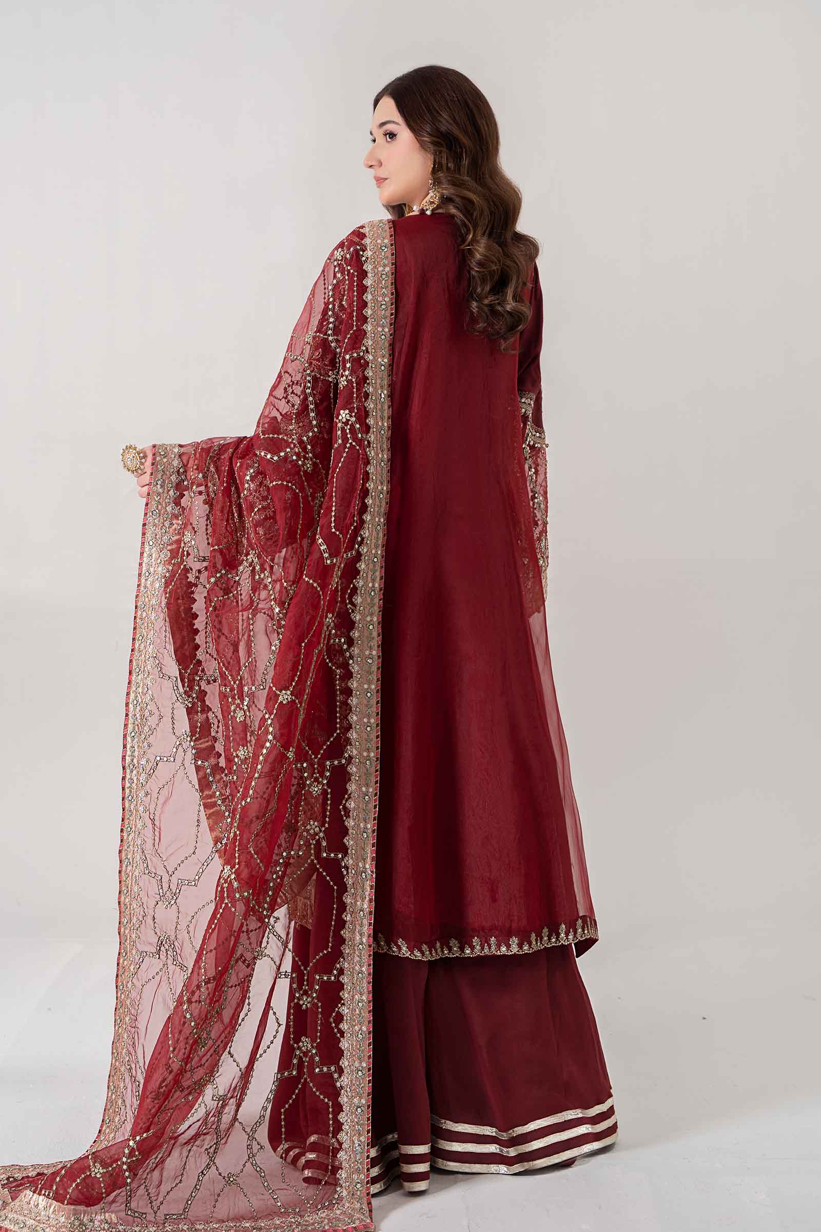 3 Piece Embroidered Organza Suit | BDS-2807