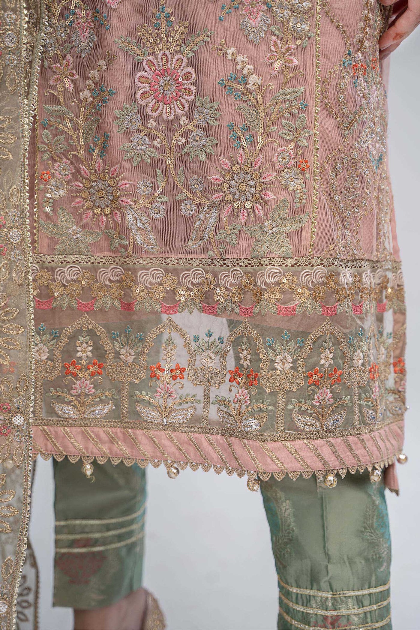Suit Pink and Sea Green BDS-2607
