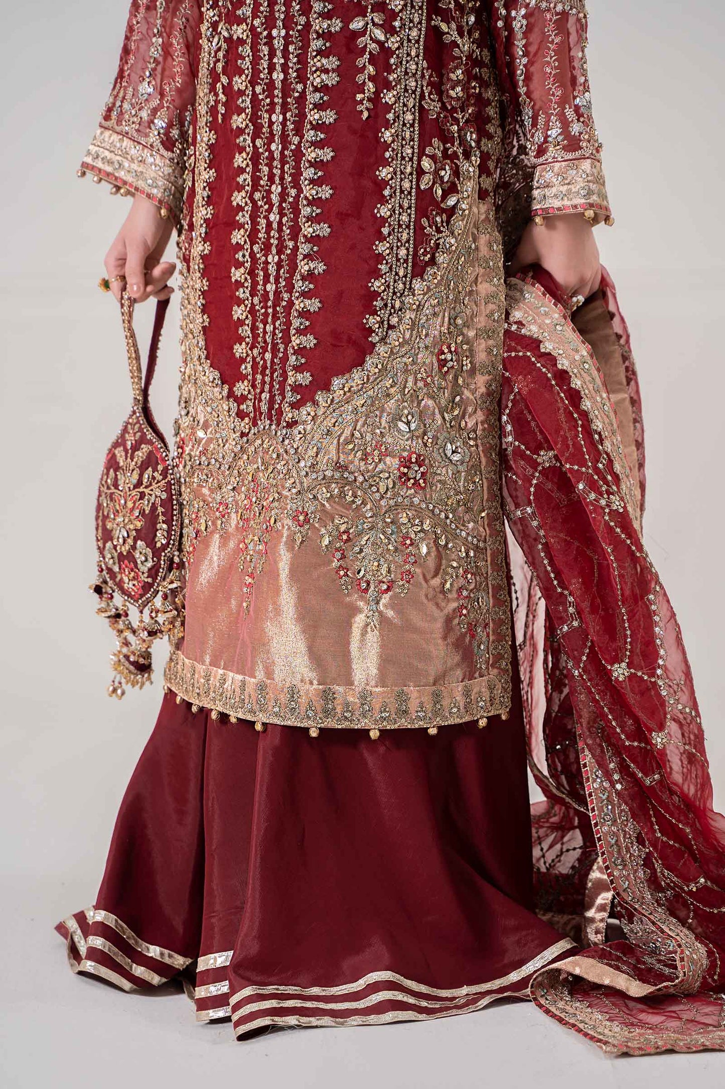 3 Piece Embroidered Organza Suit | BDS-2807