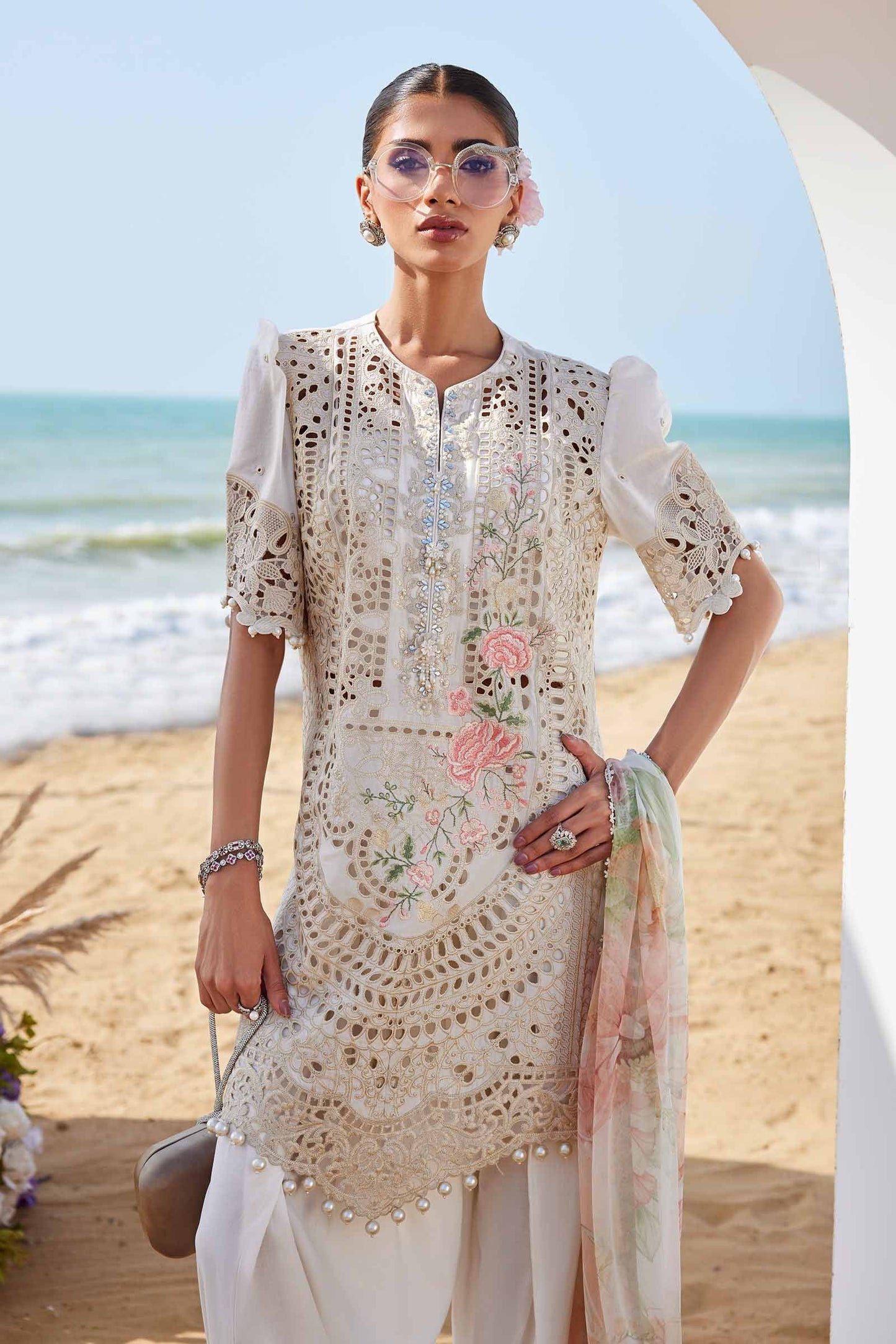 3 Piece Unstitched Embroidered Lawn Suit | EID LAWN-25-07