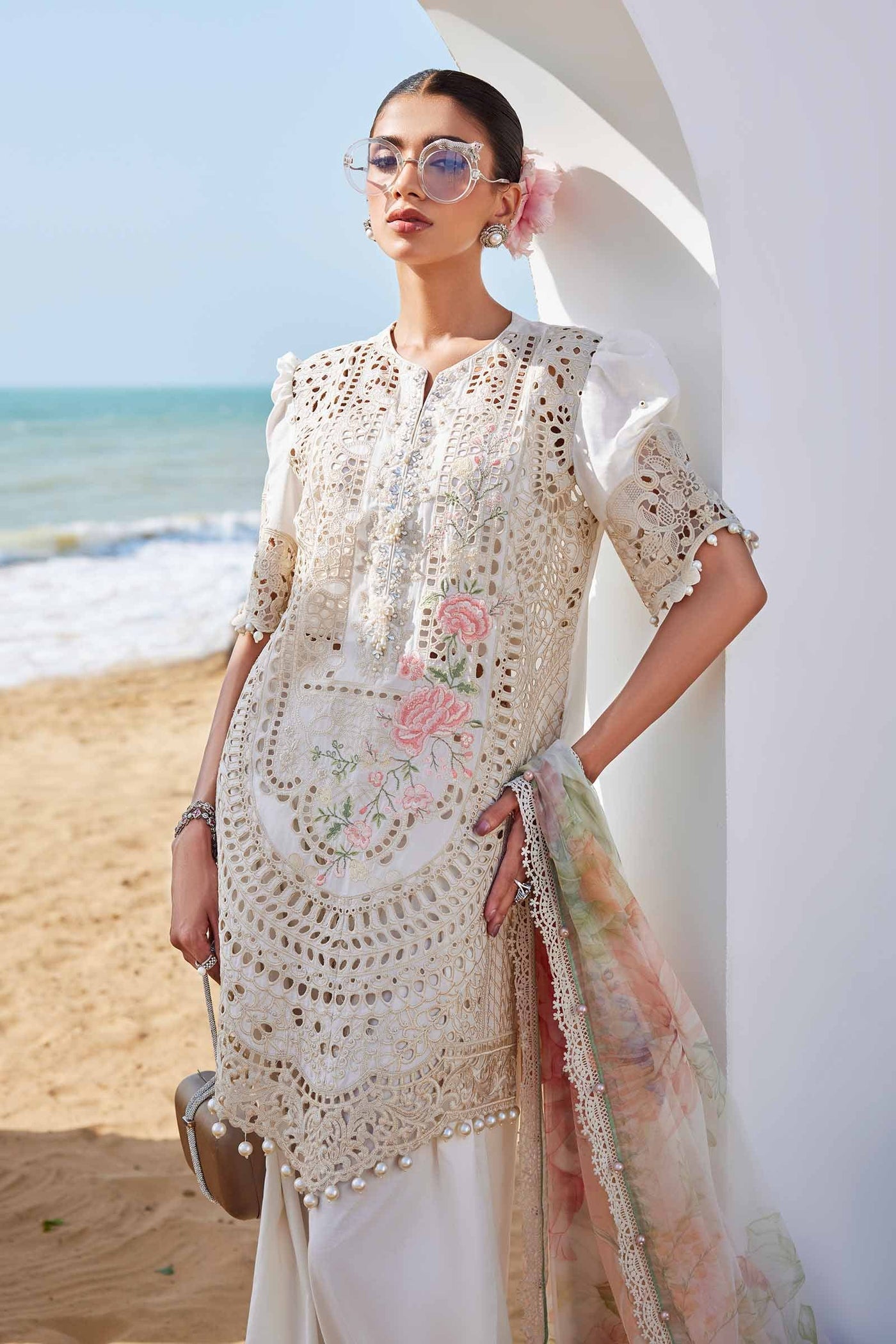 3 Piece Unstitched Embroidered Lawn Suit | EID LAWN-25-07