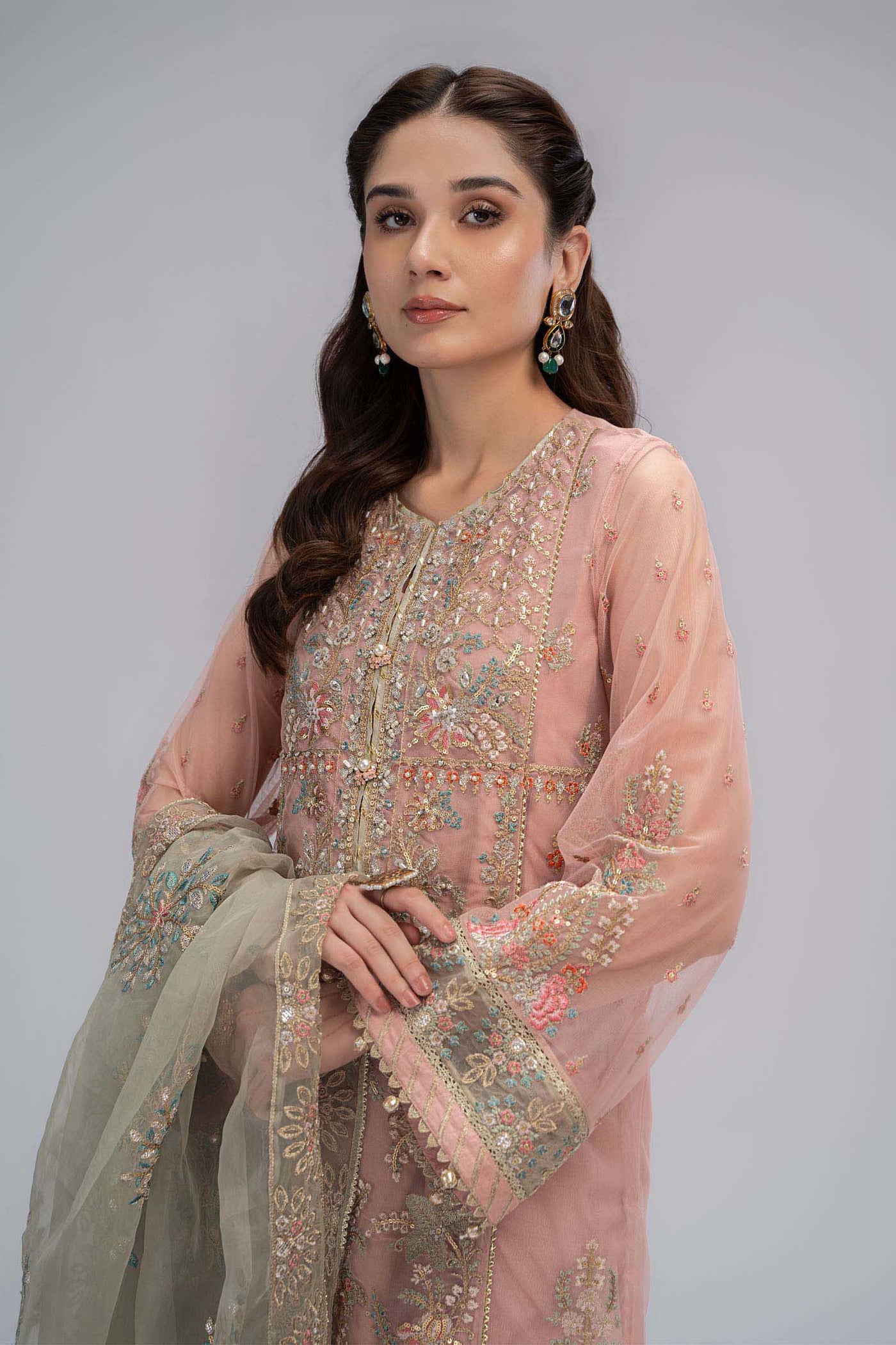 Suit Pink and Sea Green BDS-2607