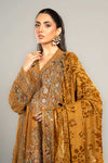 3 Piece Embroidered Twill Linen Suit | DLS-1207