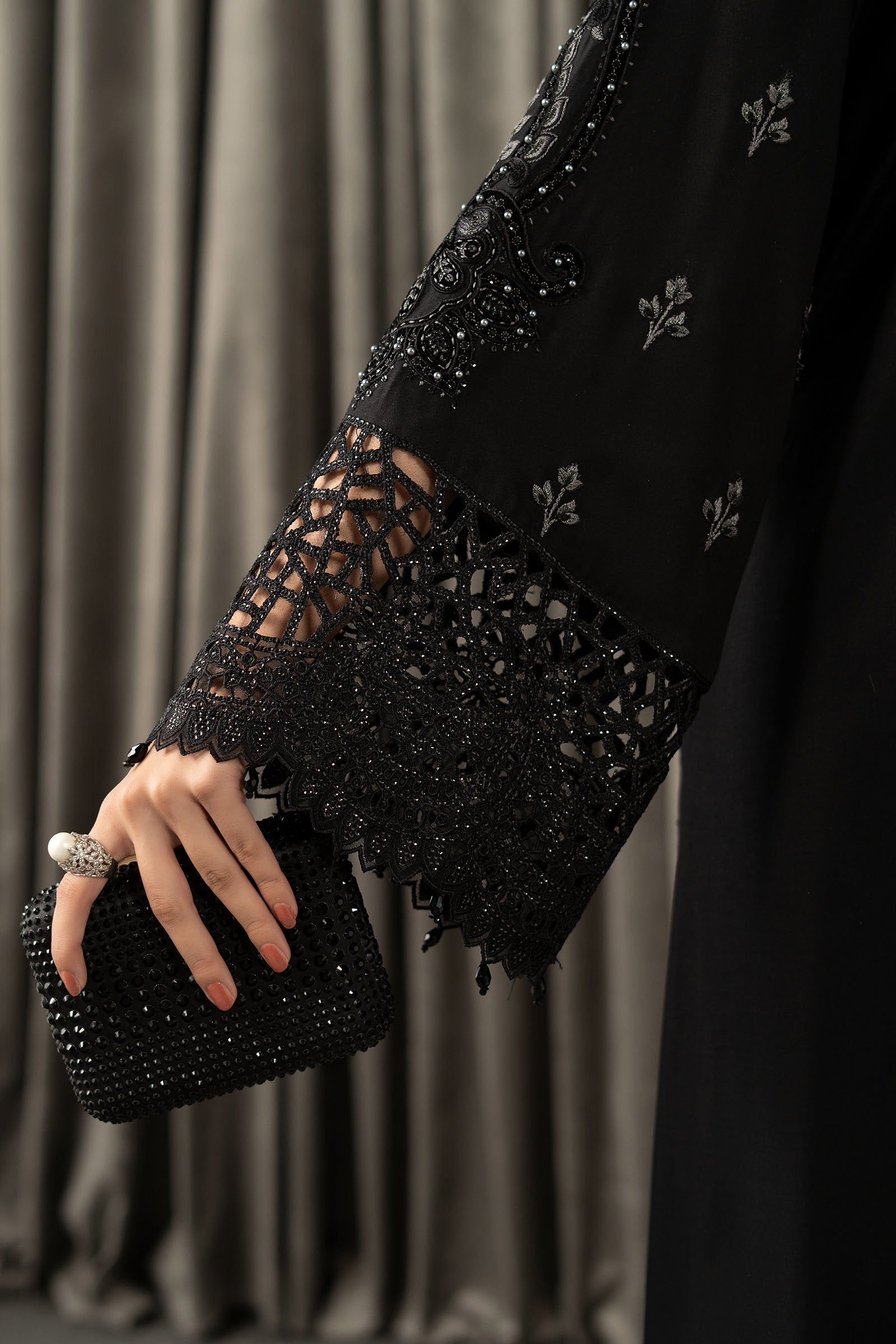 3 Piece Embroidered Linen Suit