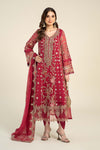 3 Piece Embroidered Chiffon Suit | MCS-24-107