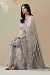 3 Piece Embroidered Net Suit