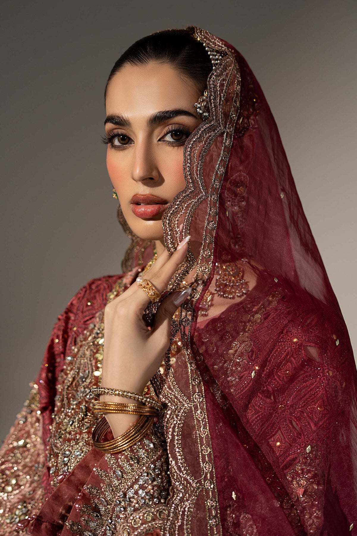 3 Piece Embroidered Organza Suit