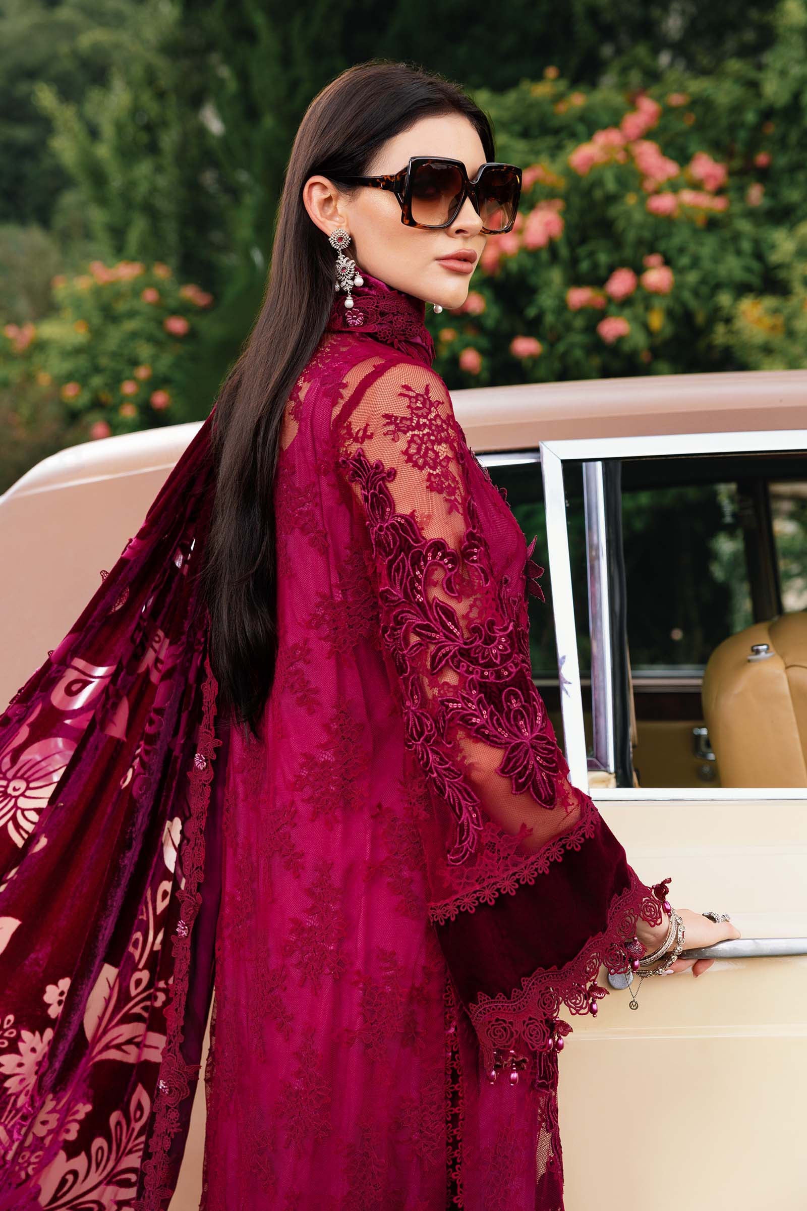 3 Piece Unstitched Embroidered Chantilly Suit