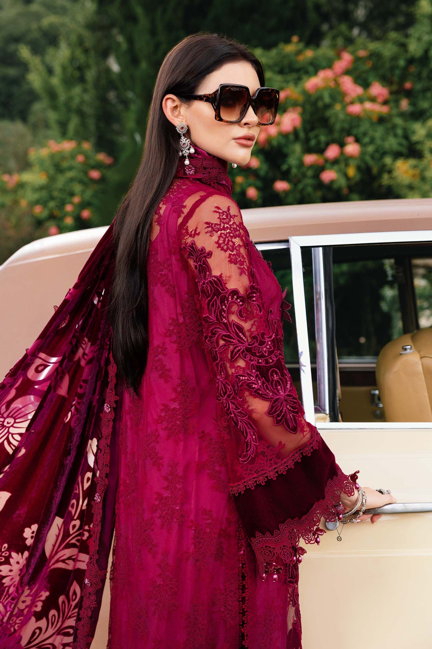 3 Piece Unstitched Embroidered Chantilly Suit
