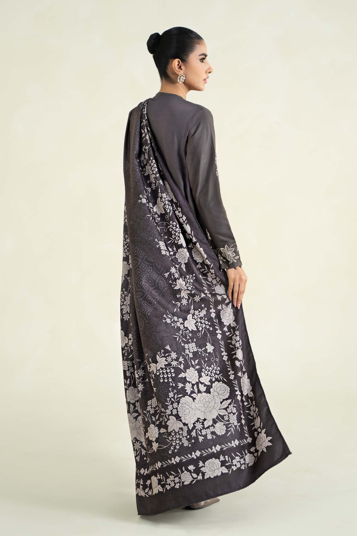 3 Piece Printed Linen Suit | MPS-2408-B