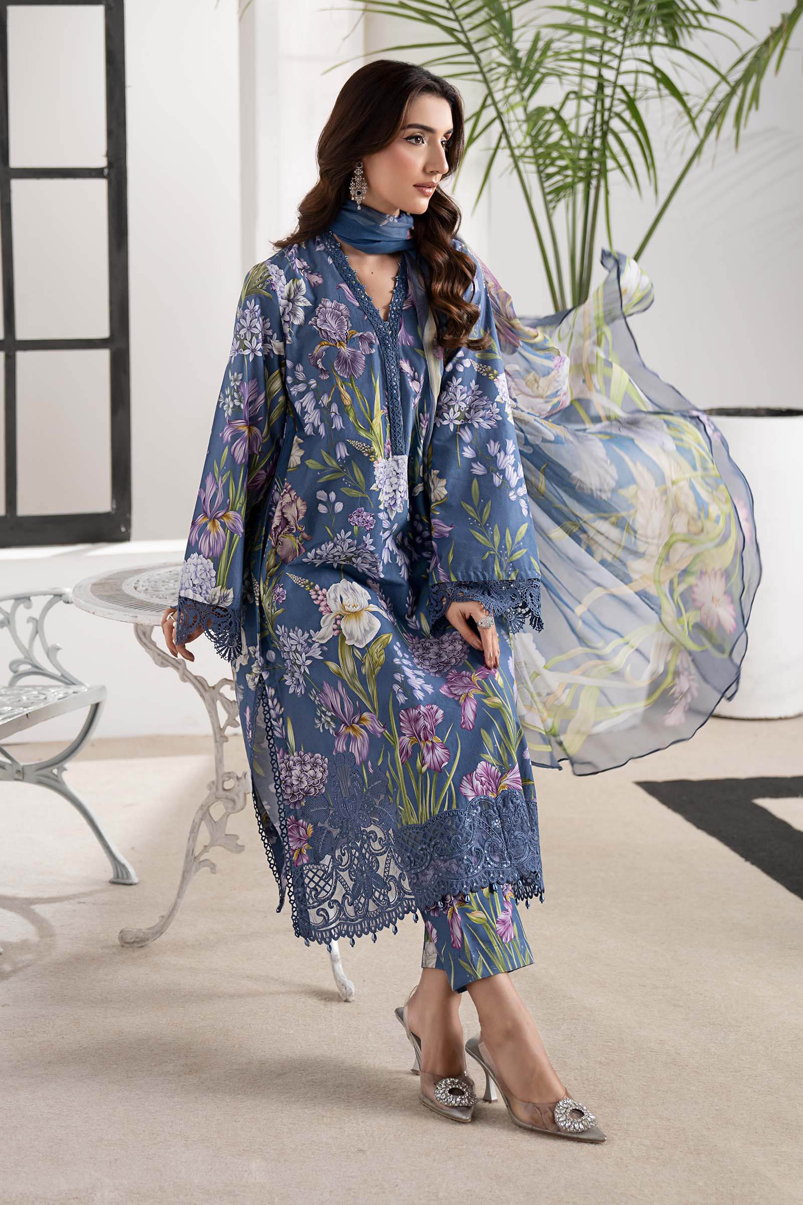 3 Piece Embroidered Cambric Suit