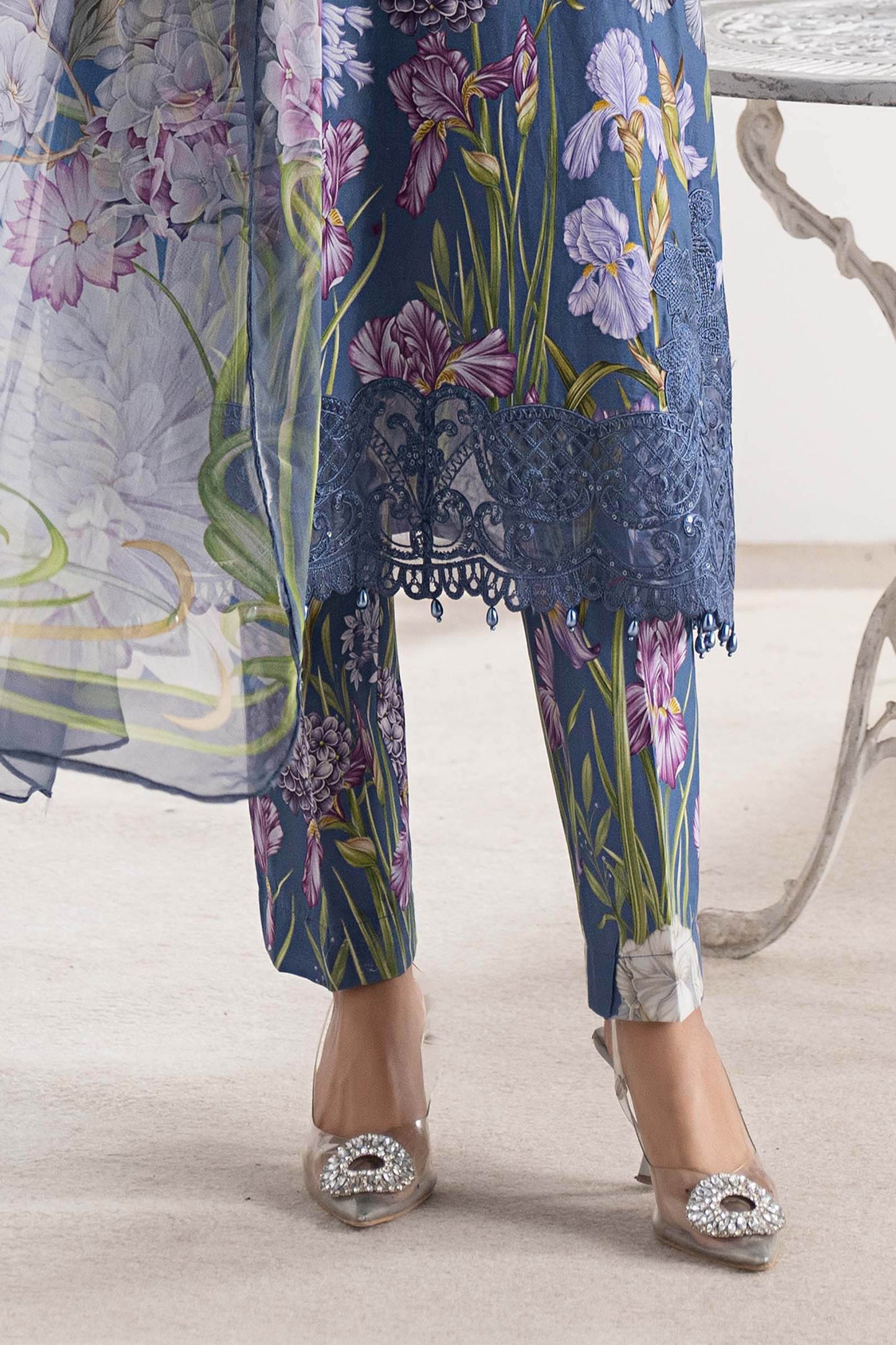 3 Piece Embroidered Cambric Suit