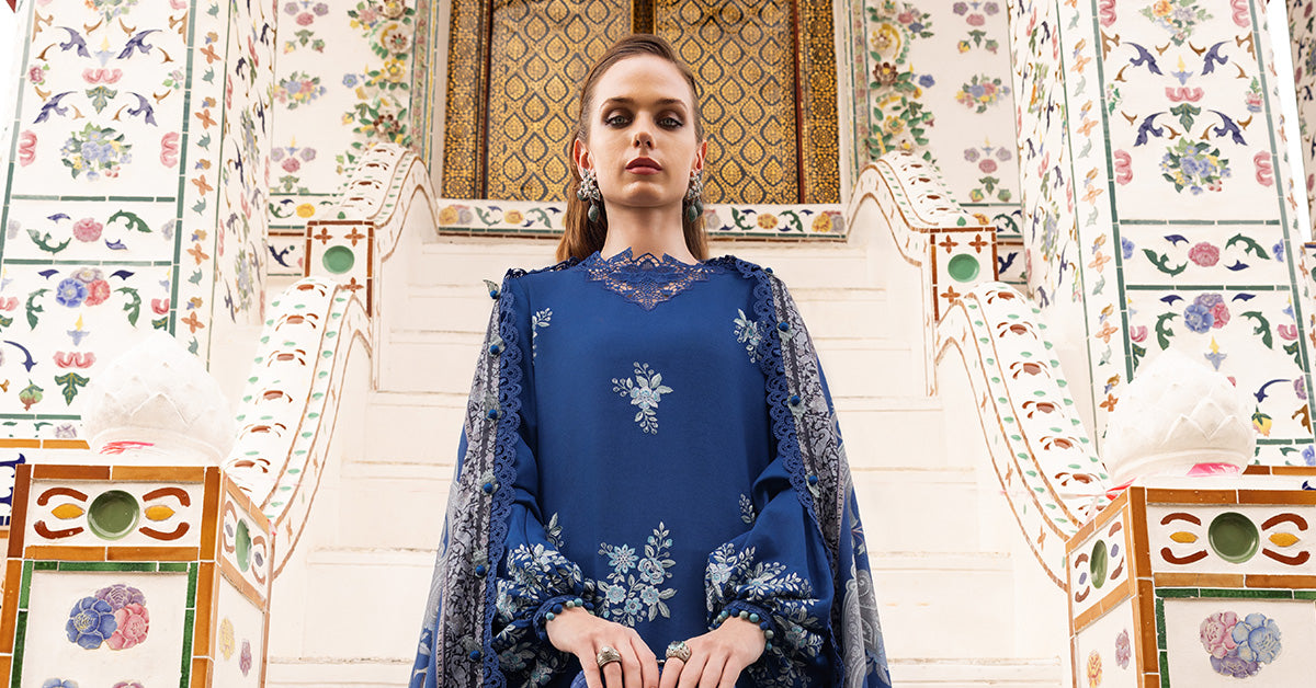 3 Piece Unstitched Embroidered Twill Linen Suit