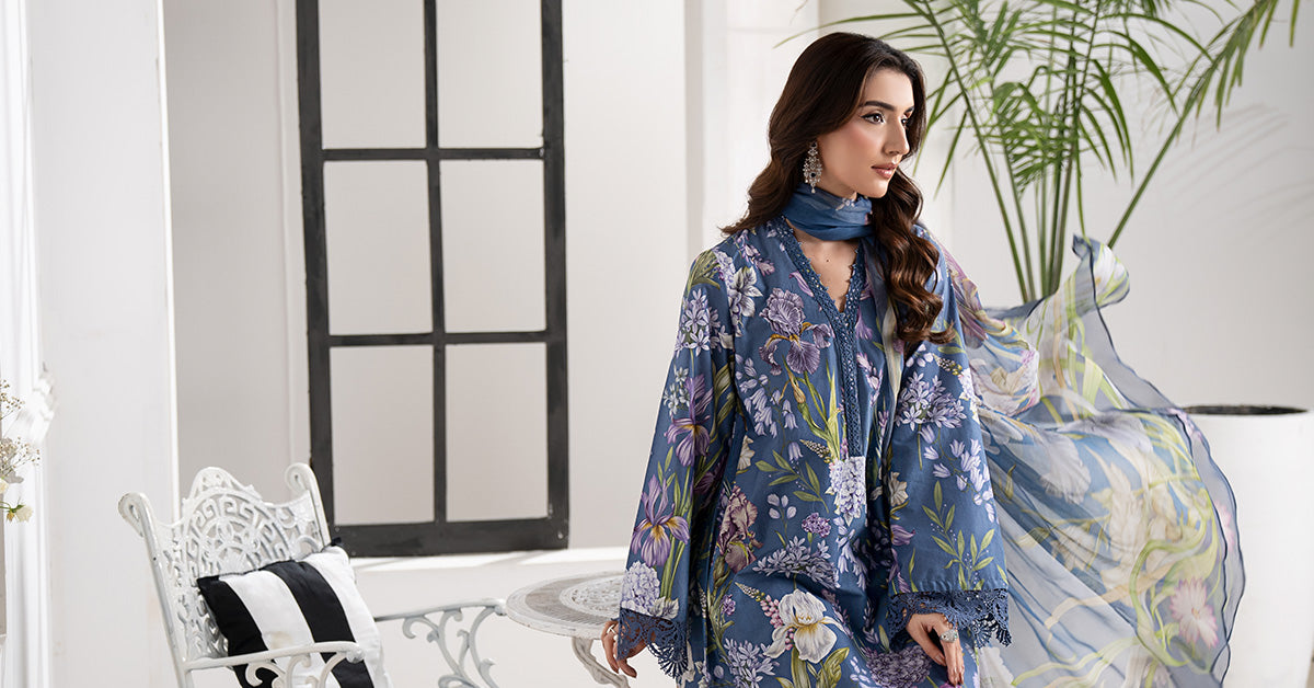 3 Piece Embroidered Cambric Suit