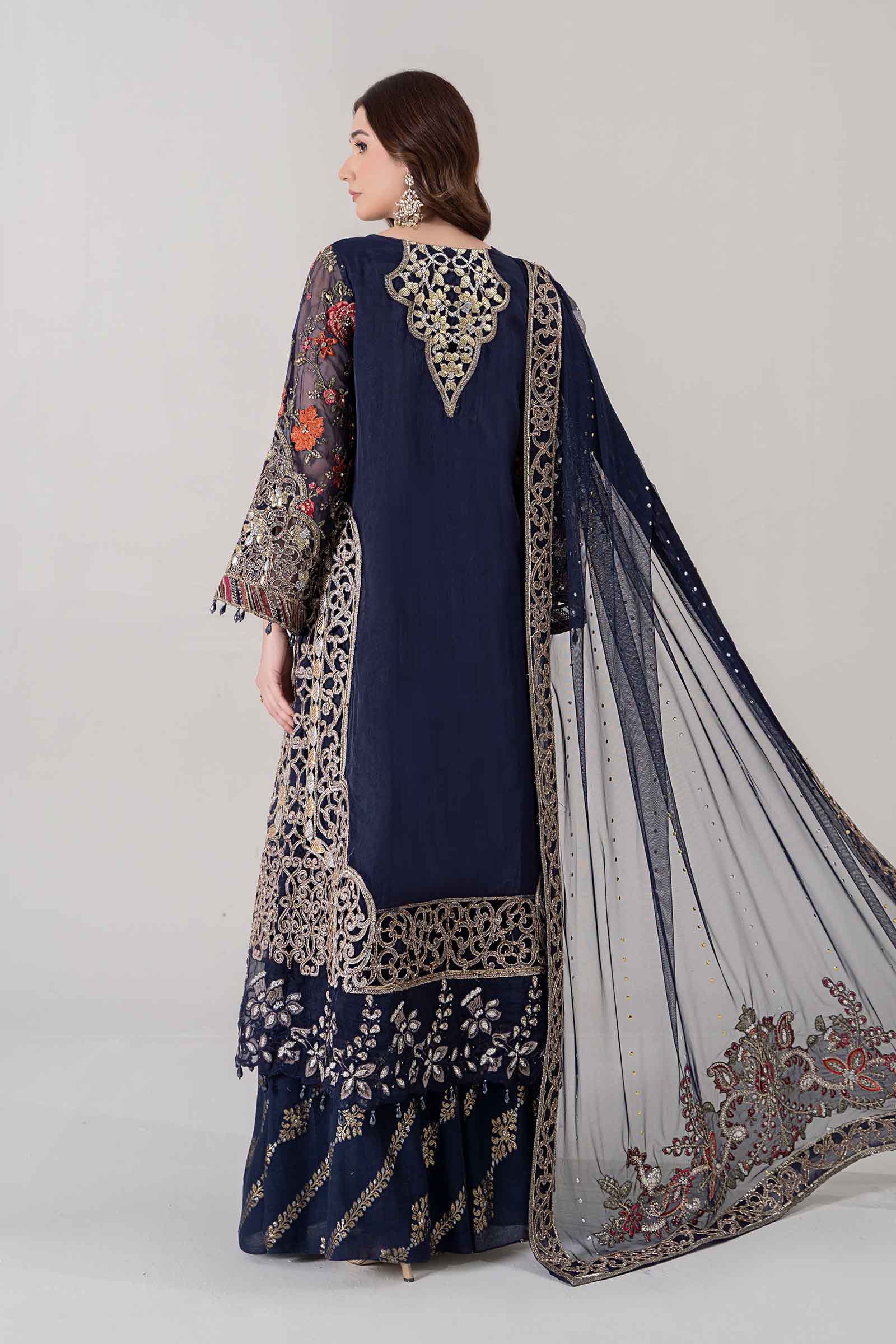 3 Piece Embroidered Organza Suit | BDS-2808