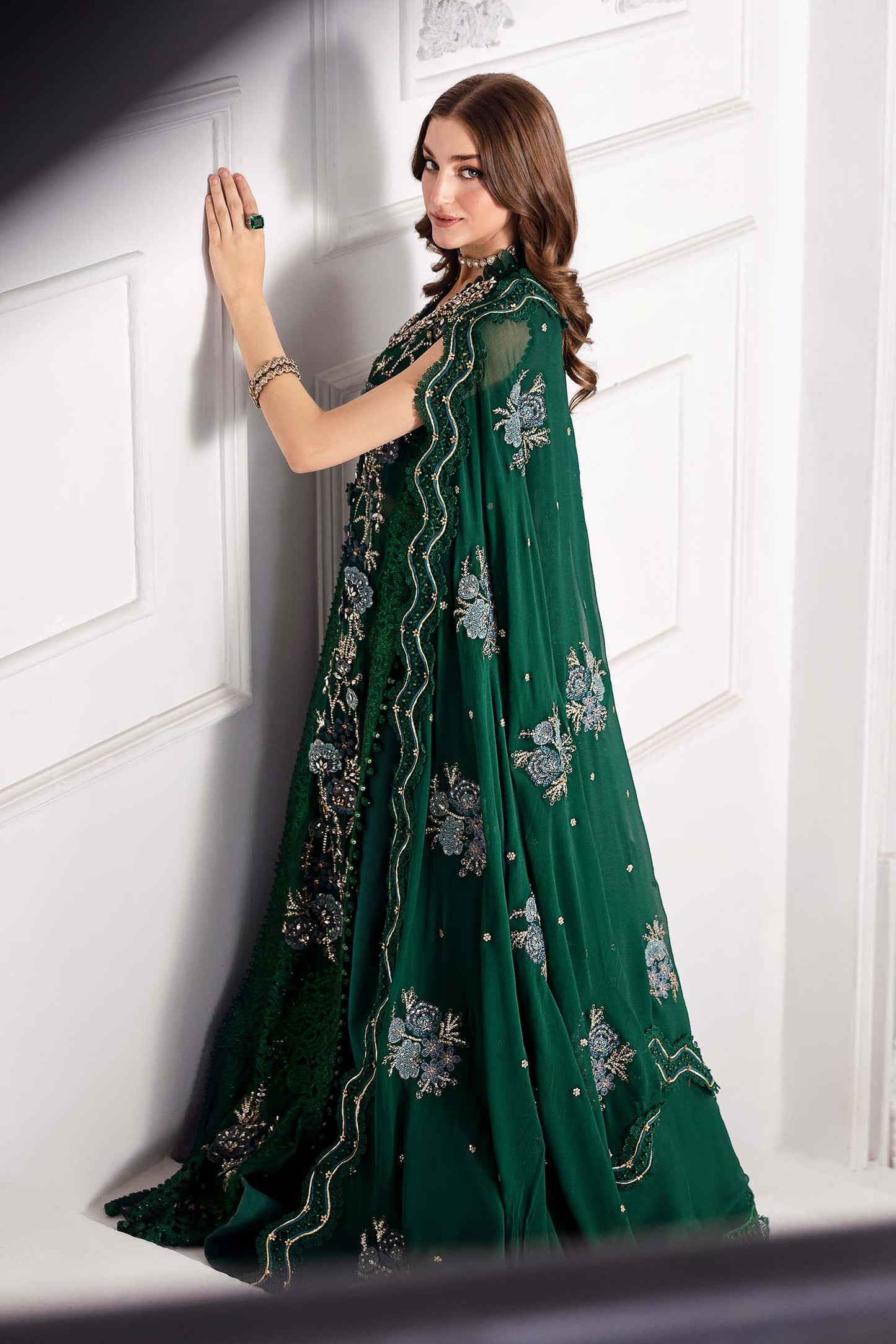 3 Piece Unstitched Embroidered Chiffon Suit | BD-3008