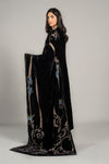 3 Piece Embroidered Velvet Suit | DLS-1208