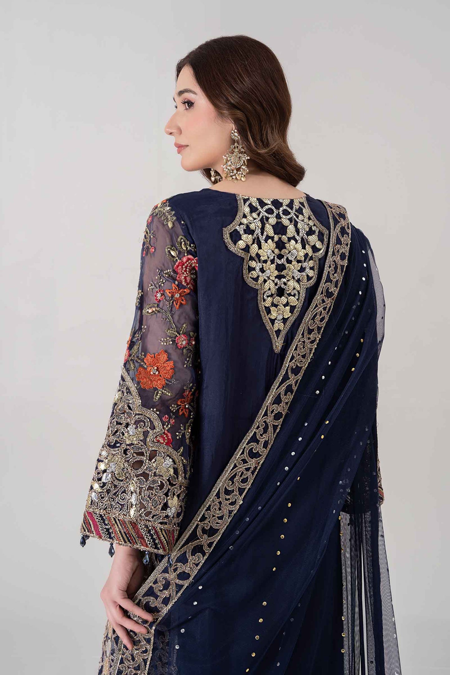 3 Piece Embroidered Organza Suit | BDS-2808