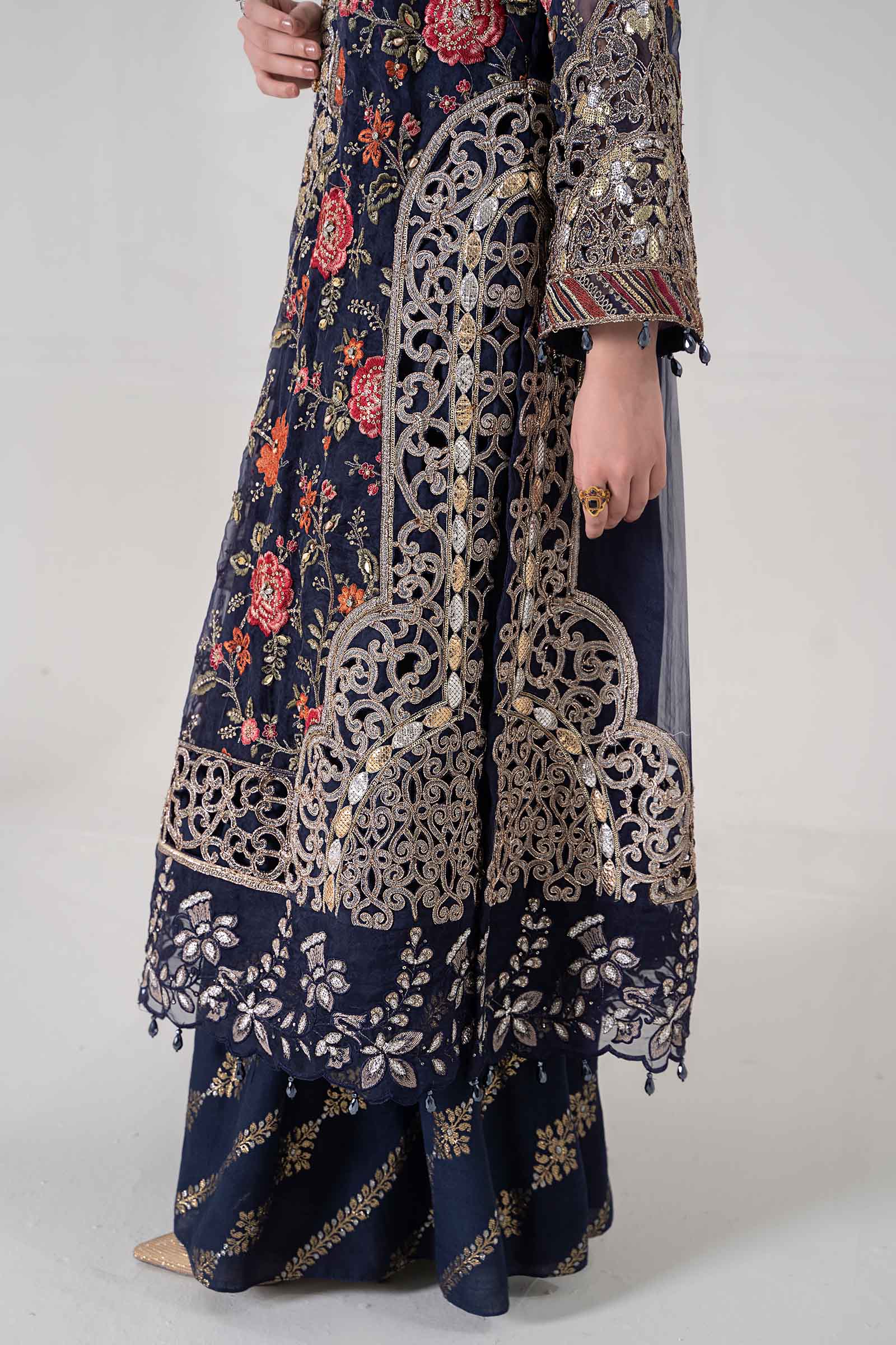 3 Piece Embroidered Organza Suit | BDS-2808