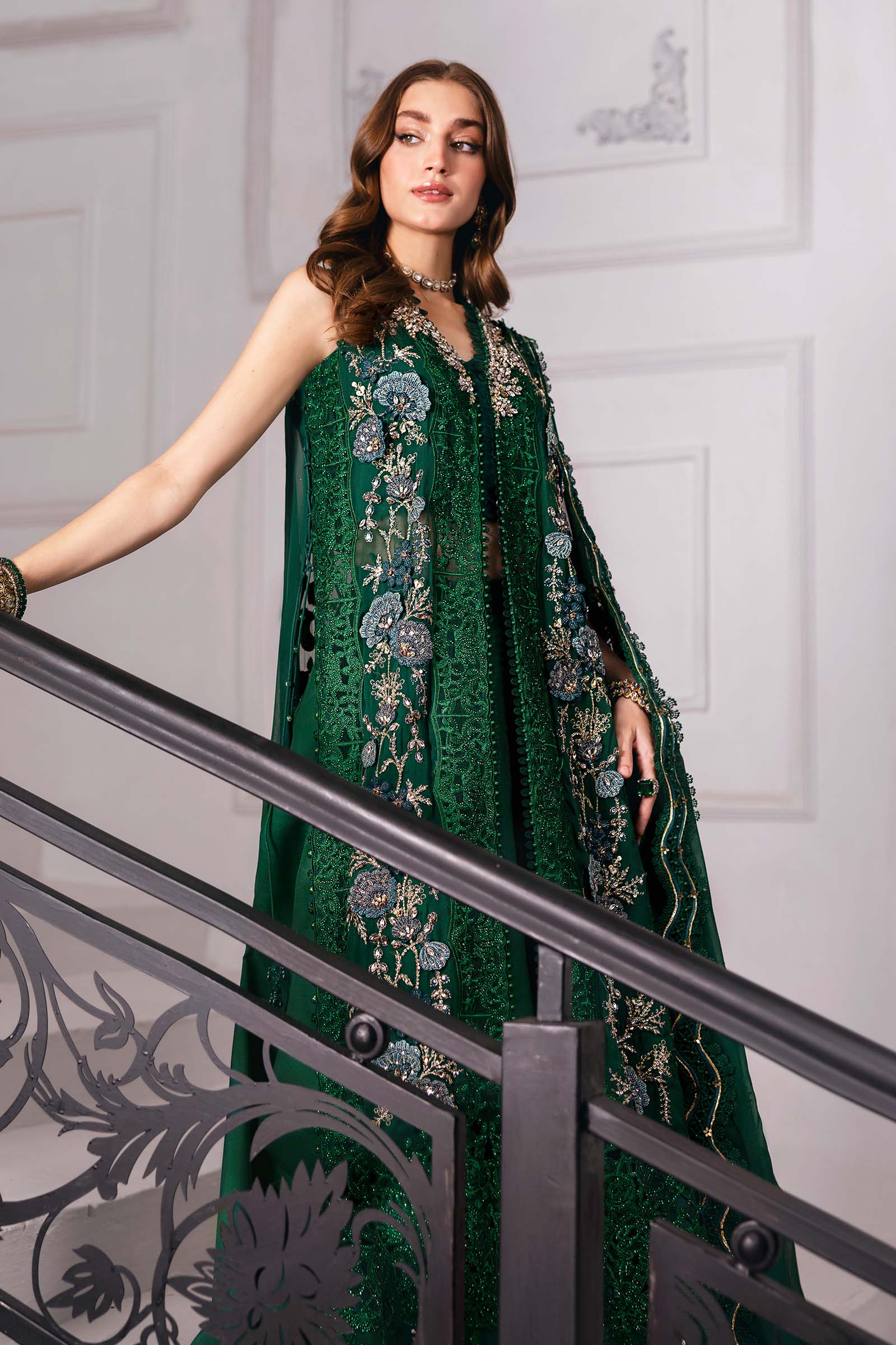 3 Piece Unstitched Embroidered Chiffon Suit | BD-3008