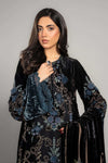 3 Piece Embroidered Velvet Suit | DLS-1208