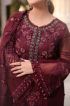 3 Piece Unstitched Embroidered Chiffon Suit