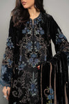 3 Piece Embroidered Velvet Suit | DLS-1208