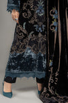 3 Piece Embroidered Velvet Suit | DLS-1208