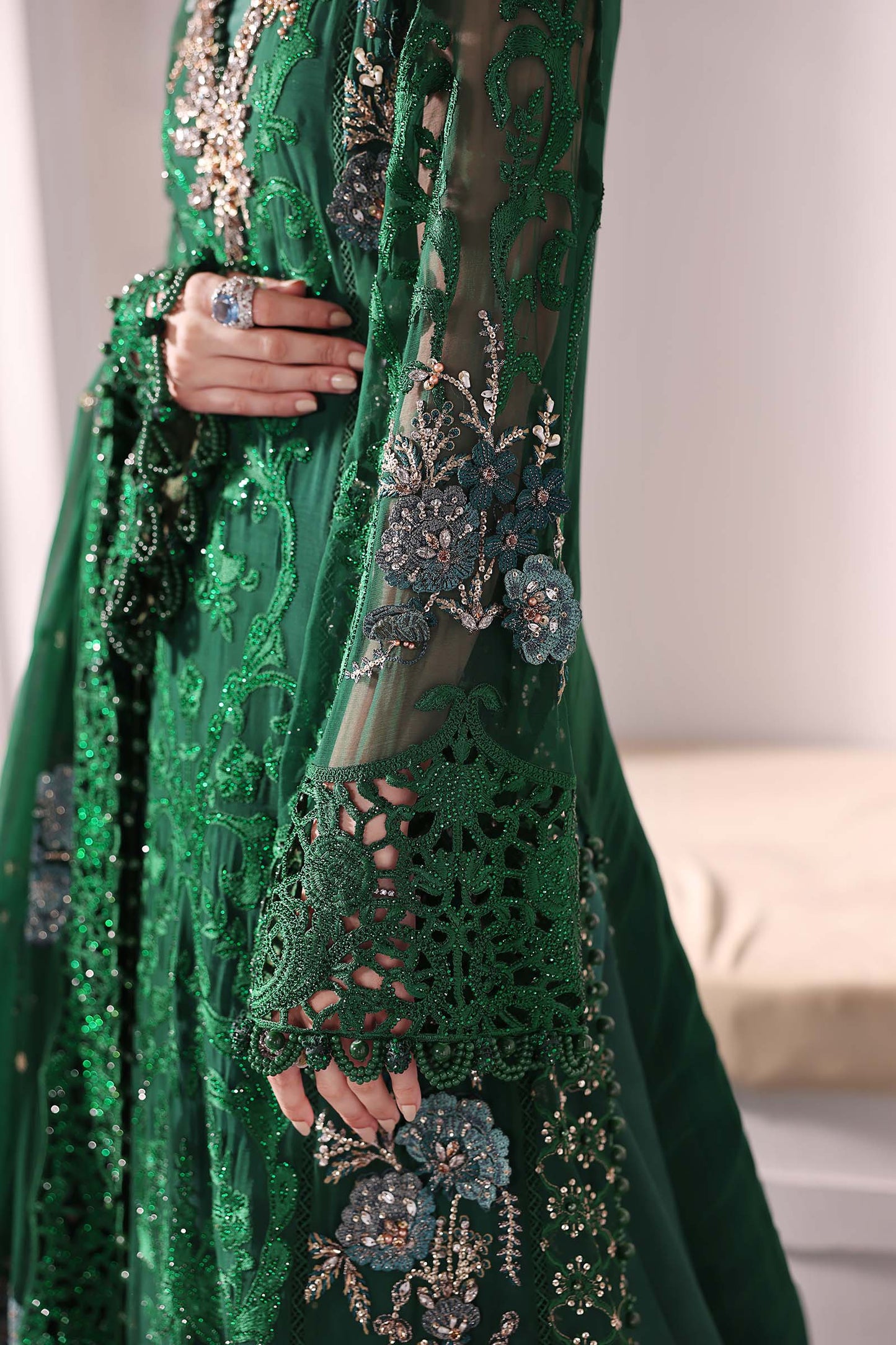 3 Piece Unstitched Embroidered Chiffon Suit | BD-3008