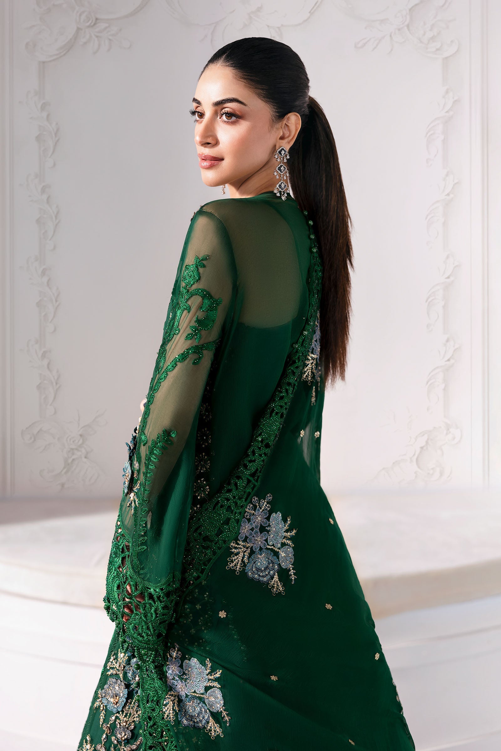 3 Piece Unstitched Embroidered Chiffon Suit | BD-3008