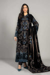 3 Piece Embroidered Velvet Suit | DLS-1208