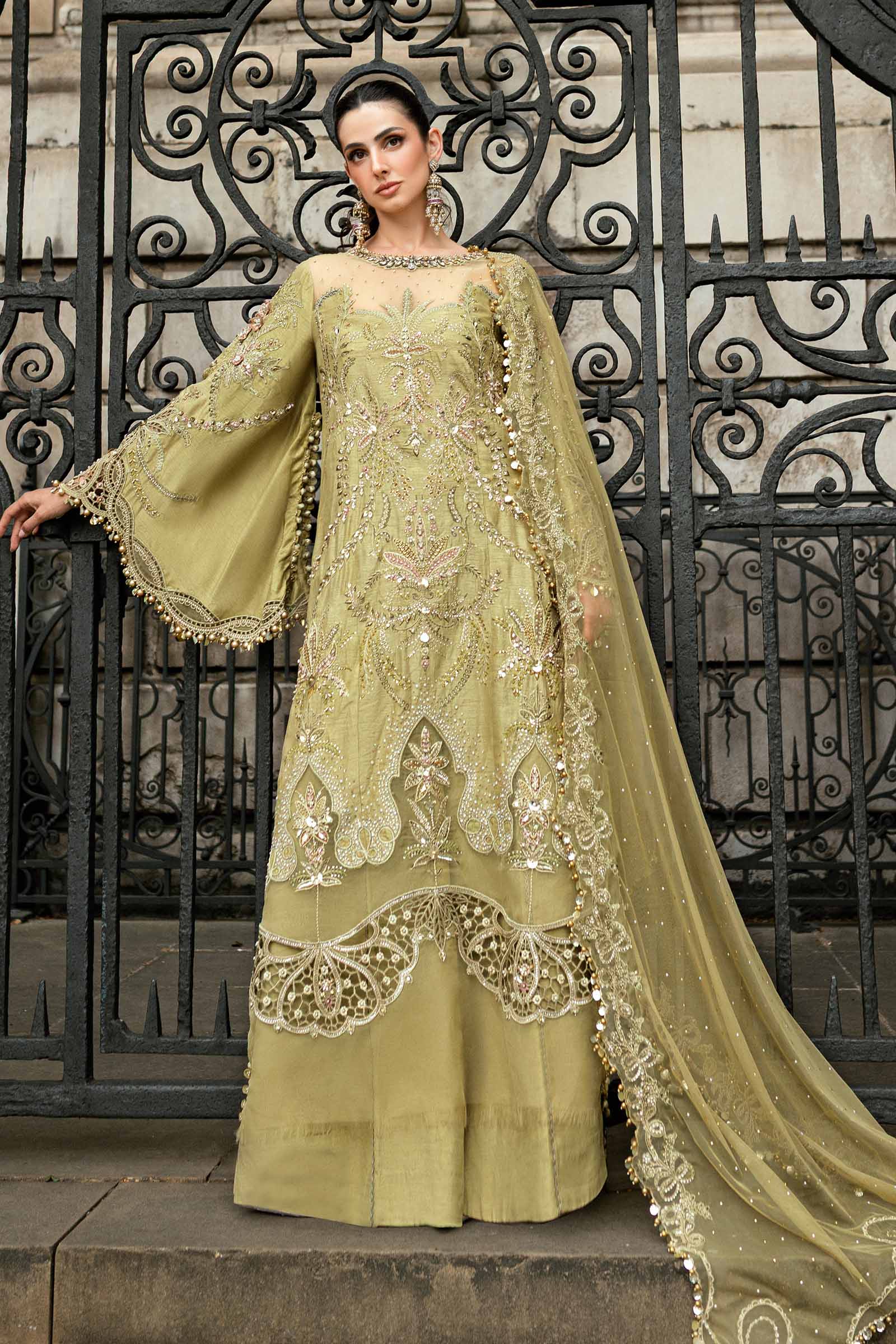 3 Piece Unstitched Embroidered Raw Silk Suit