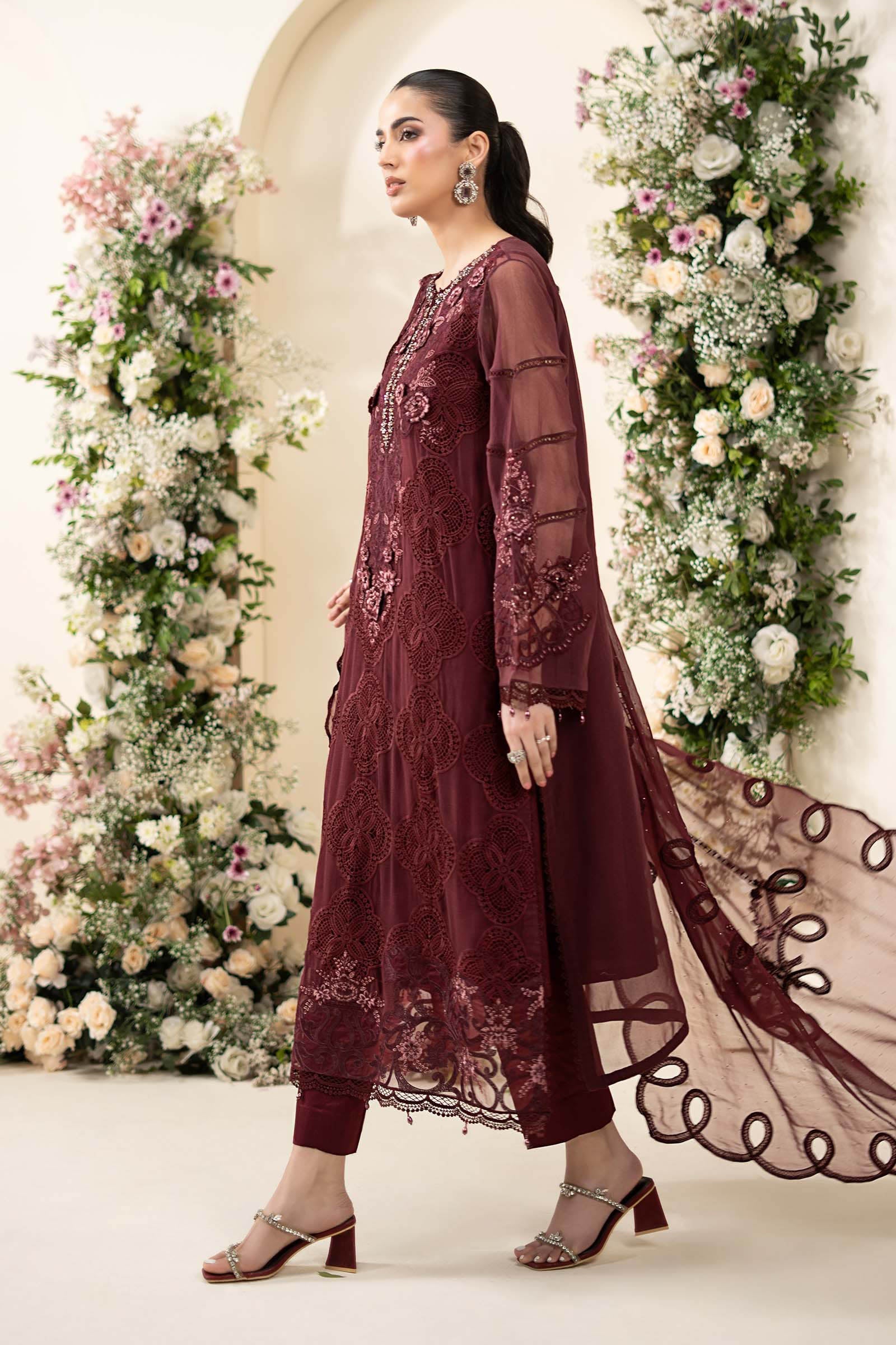 3 Piece Embroidered Chiffon Suit