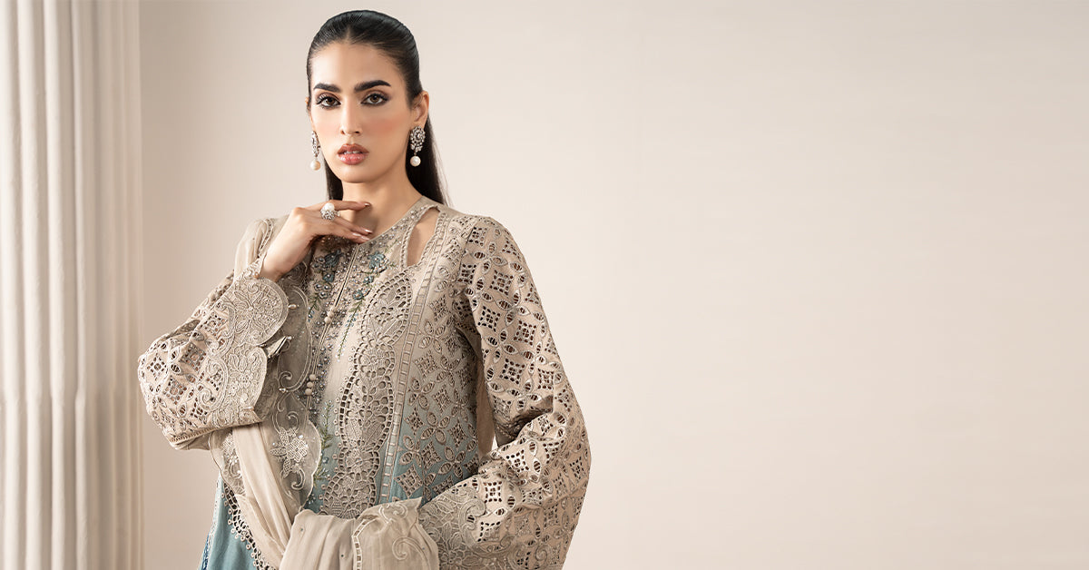 3 Piece Embroidered Lawn Suit | ELS-25-08