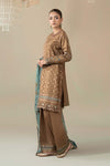 3 Piece Embroidered Cotton Satin Suit | CSS-808