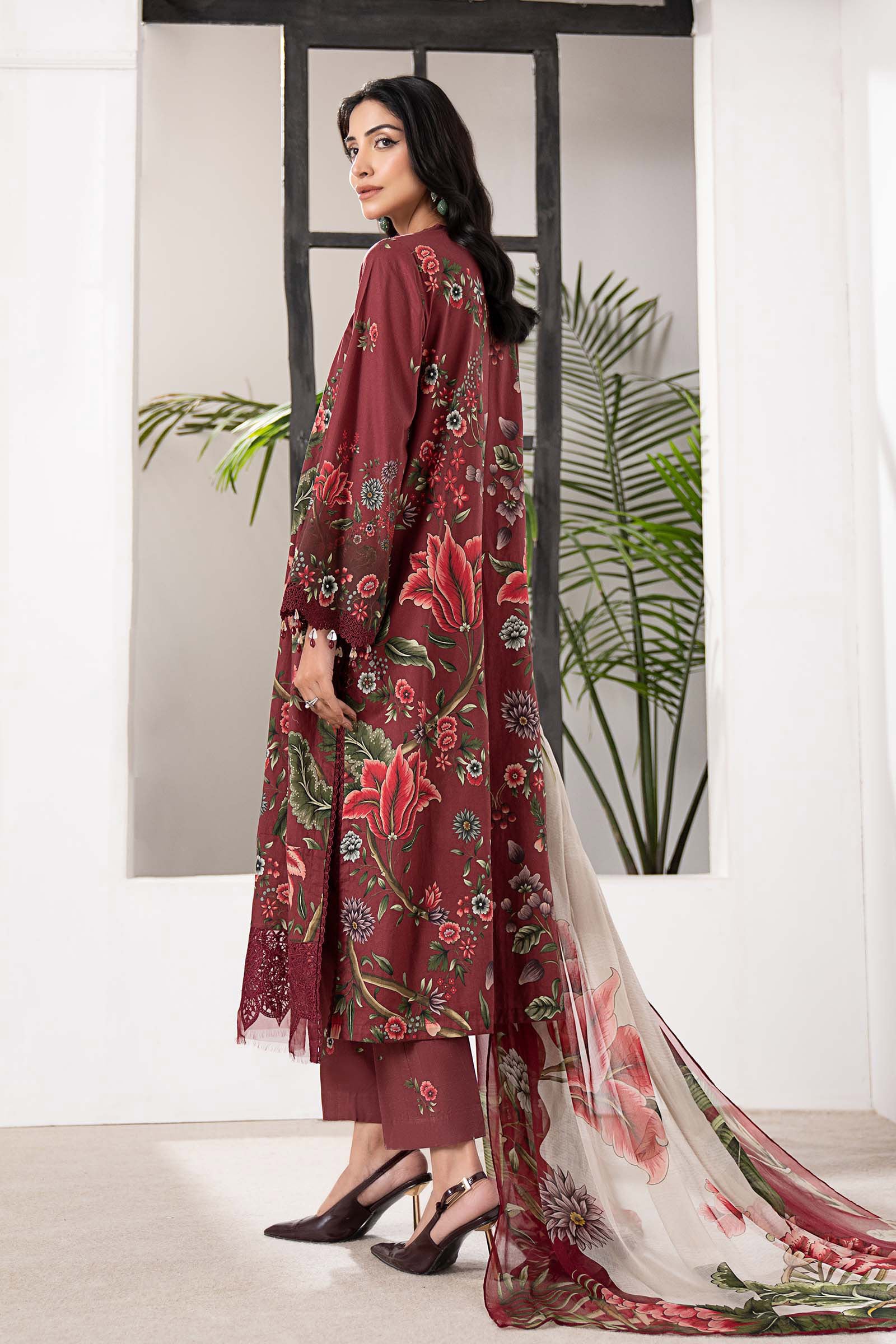 3 Piece Embroidered Cambric Suit