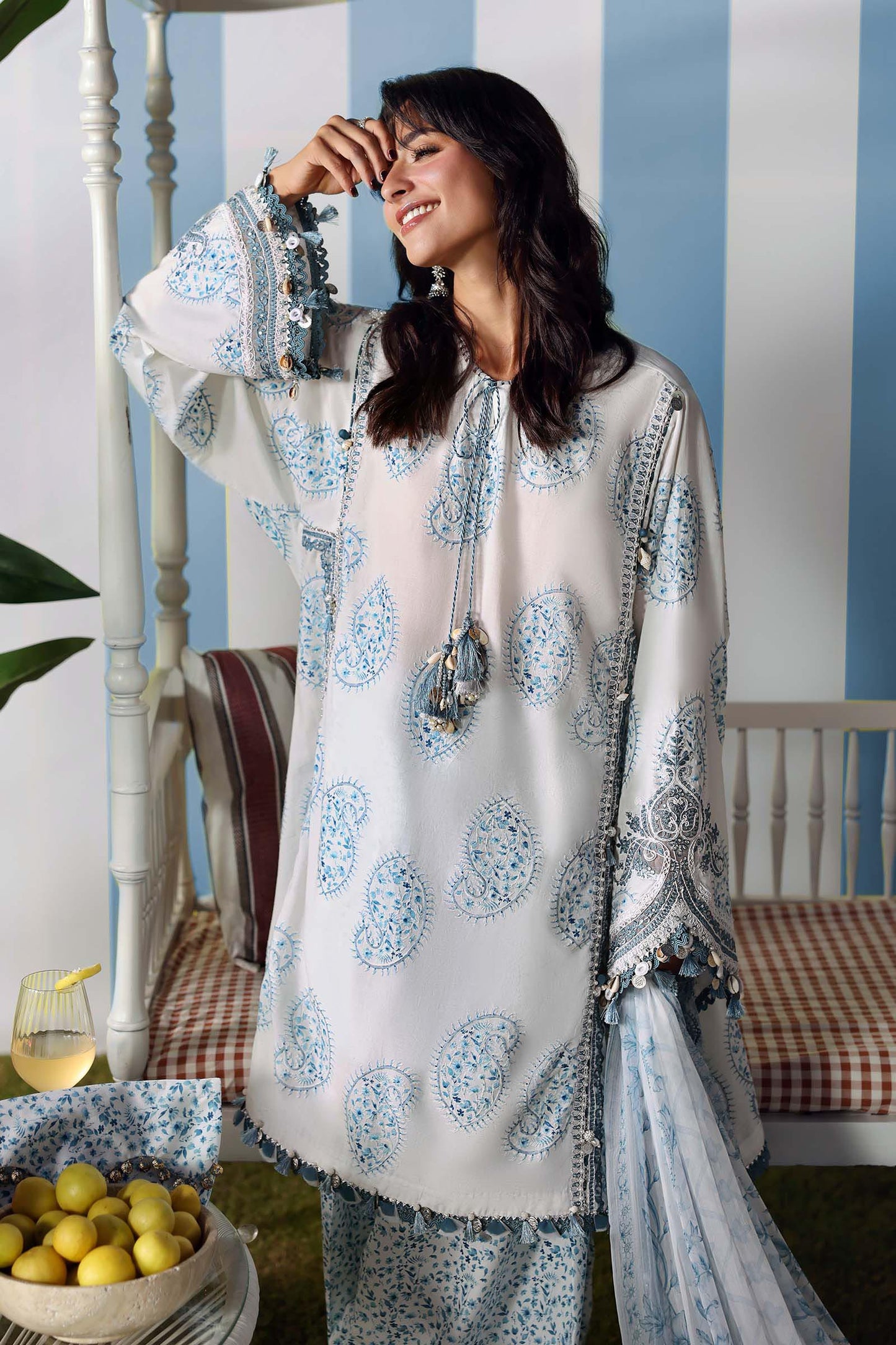 3 Piece Unstitched Embroidered Lawn Suit