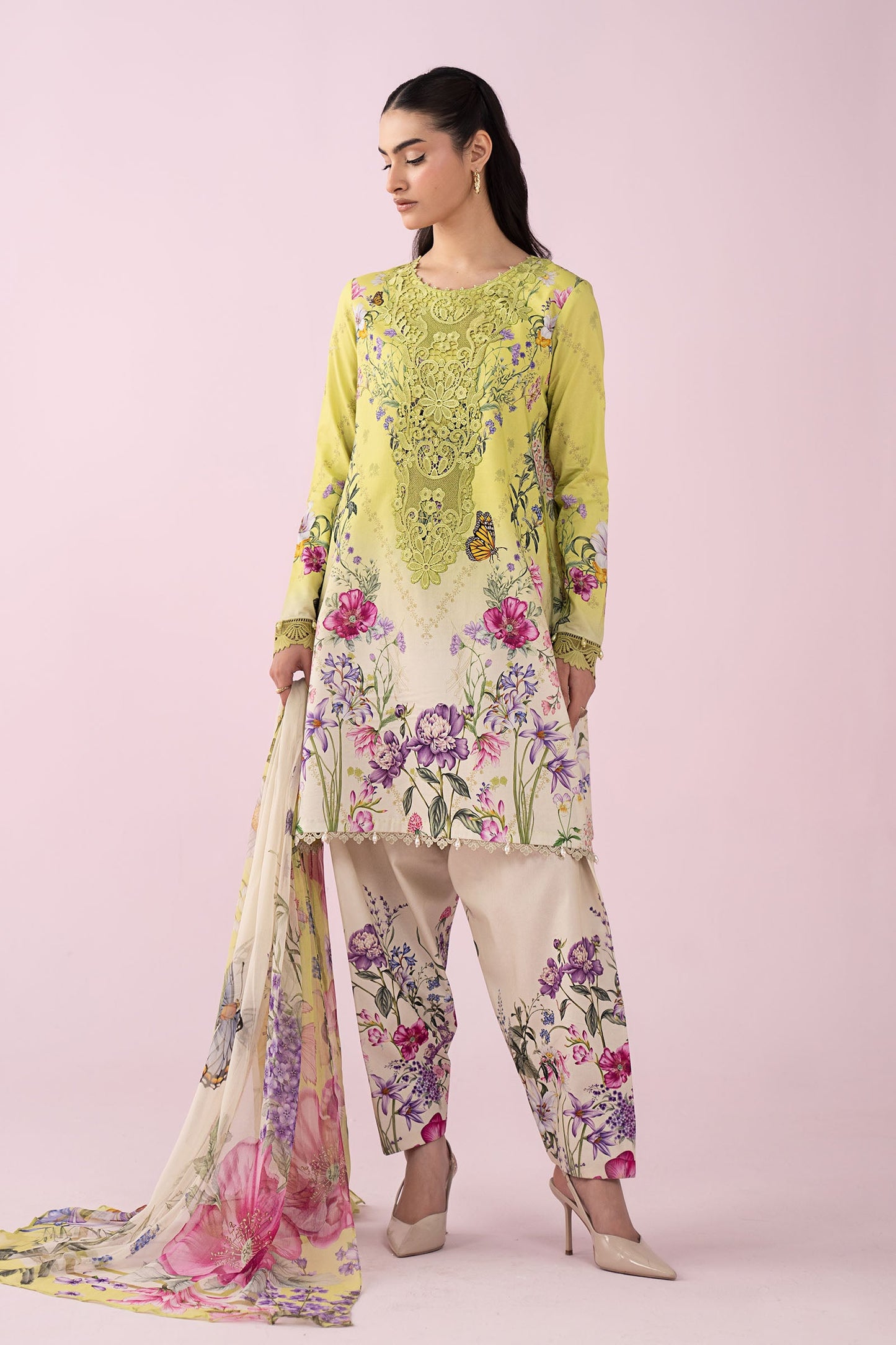 3 Piece Embroidered Lawn Suit