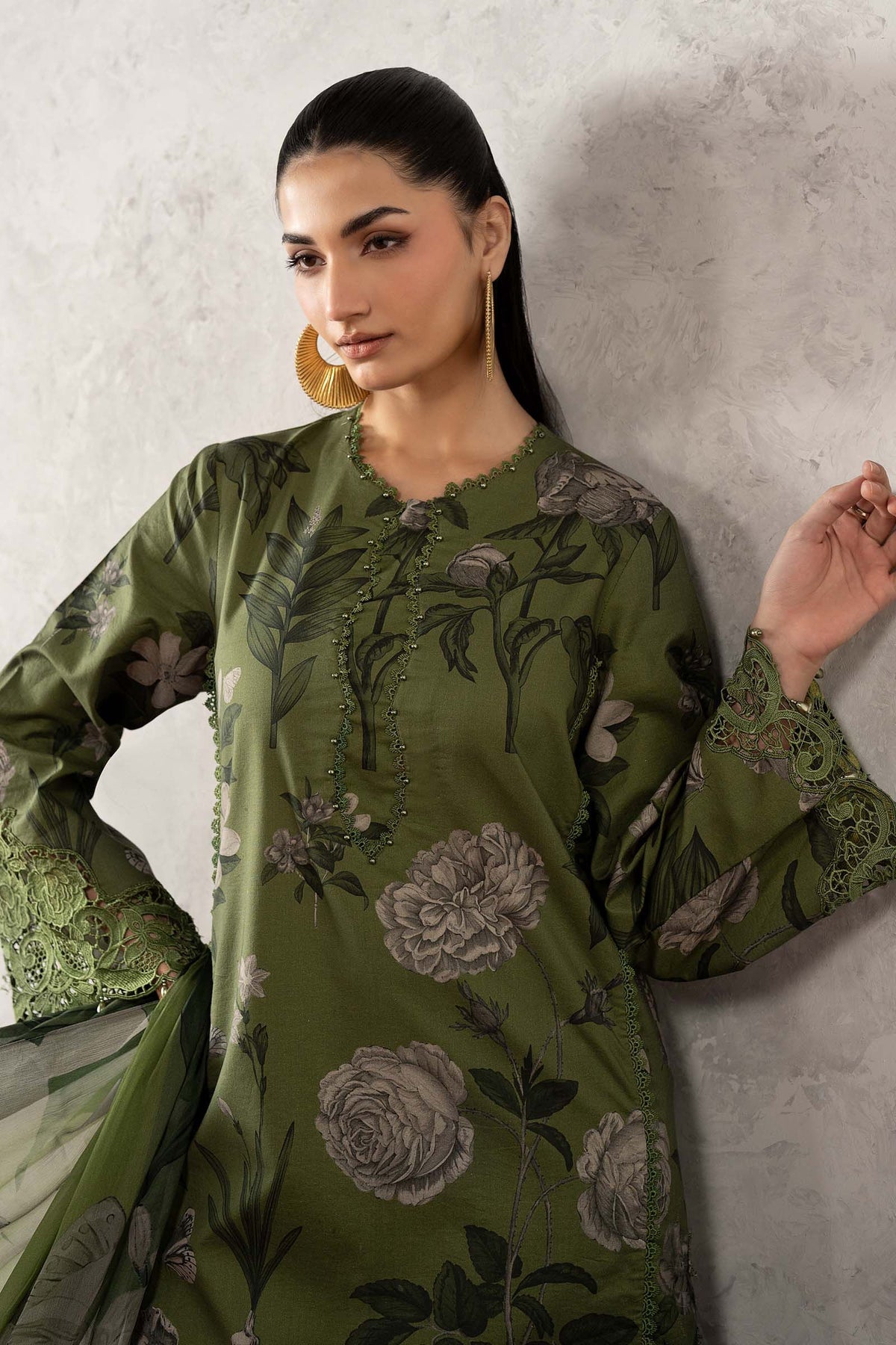3 Piece Embroidered Cambric Suit