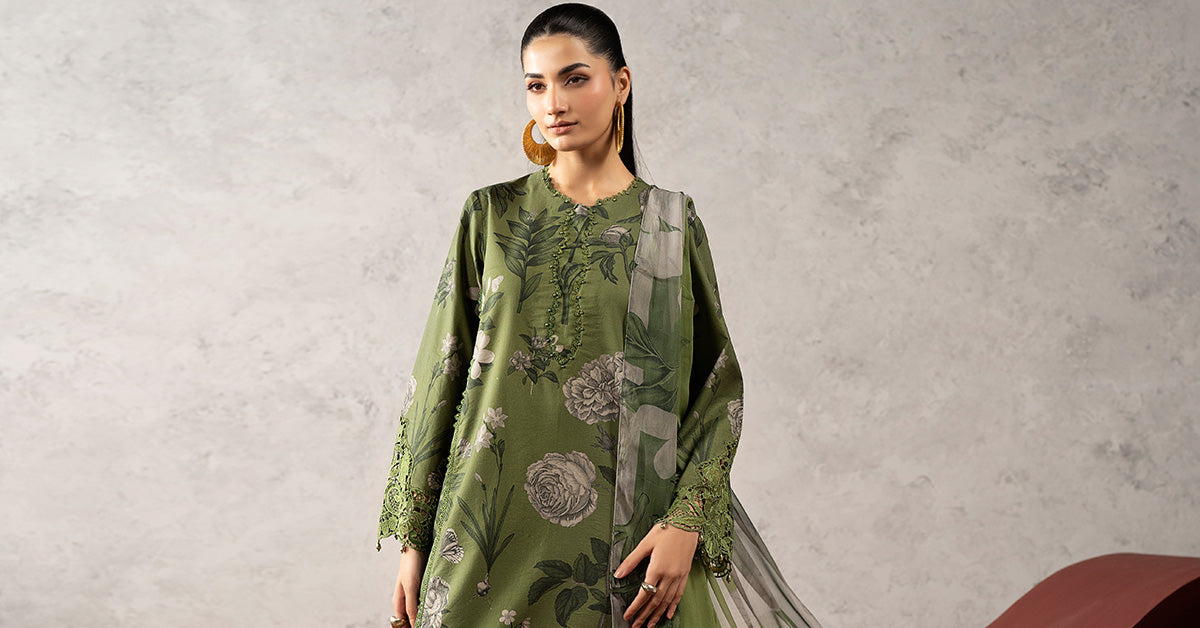 3 Piece Embroidered Cambric Suit