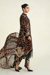 3 Piece Printed Linen Suit | MPS-2409-B