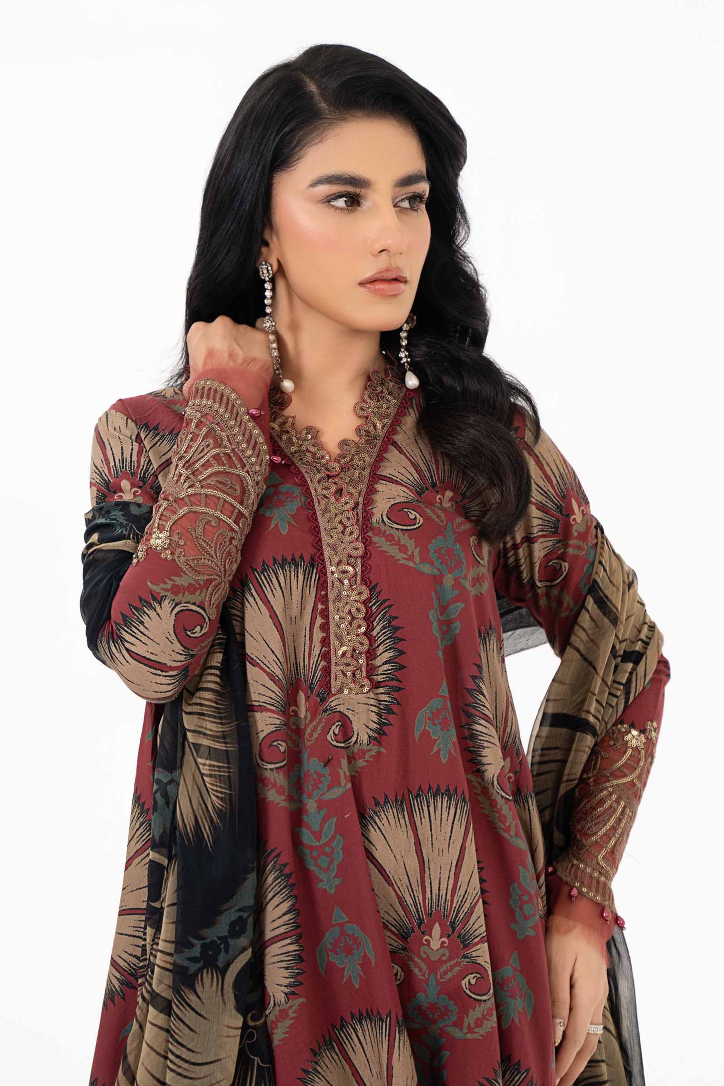 3 Piece Printed Lawn Suit | MPS-2209-B