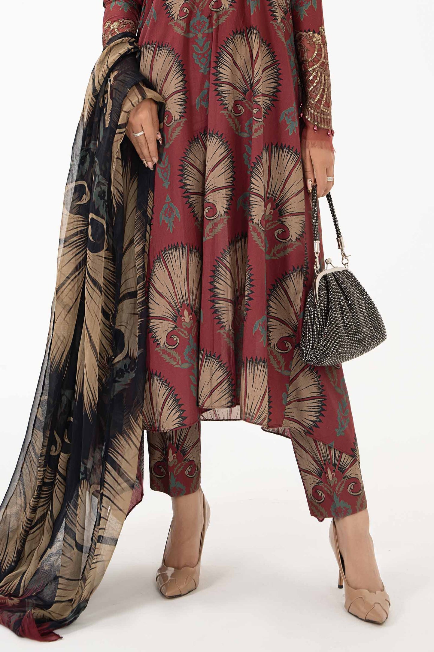 3 Piece Printed Lawn Suit | MPS-2209-B