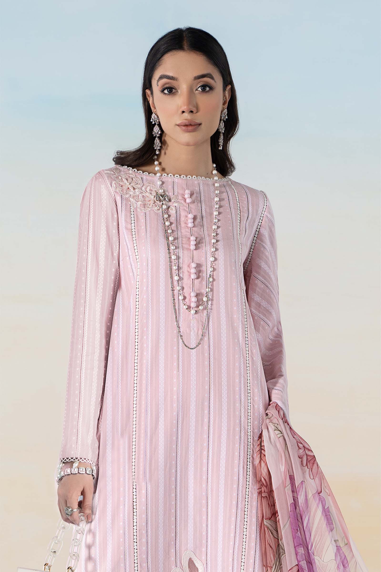 3 PIECE DYED LAWN SUIT | MPS-2109-B