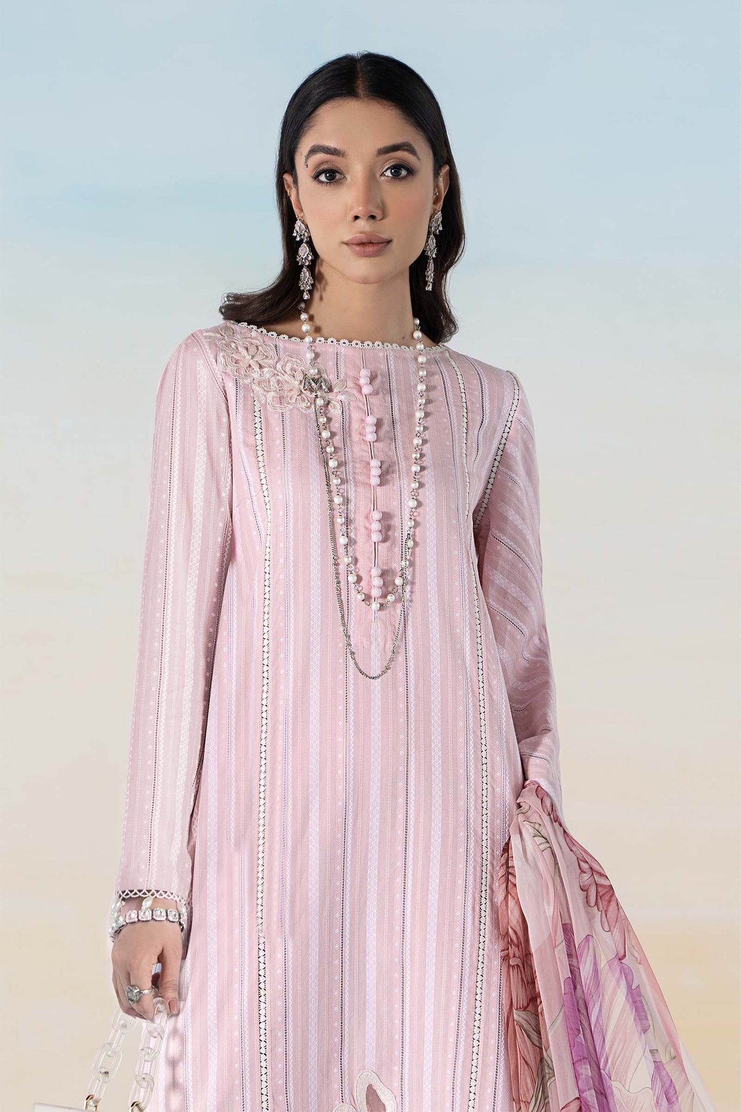 3 PIECE DYED LAWN SUIT | MPS-2109-B