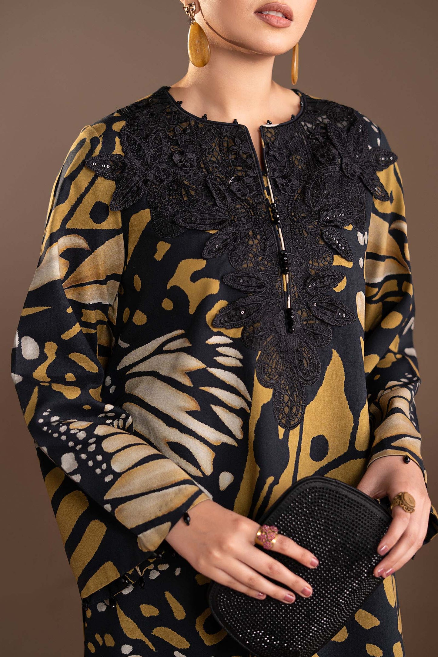3 Piece Embroidered Linen Suit